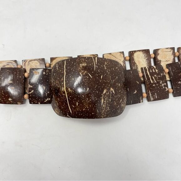 Vintage Jerry Moss Hand Carved Shell Belt Women's - Picture 3 of 8